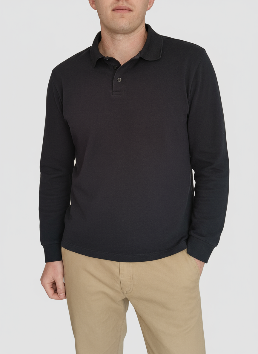Das Langarm-Poloshirt für kleine Männer