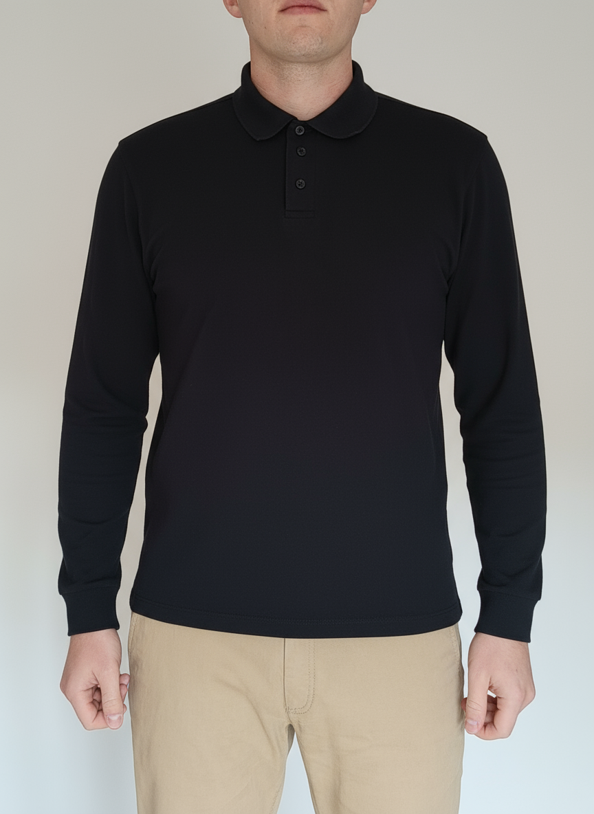Das Langarm-Poloshirt für kleine Männer