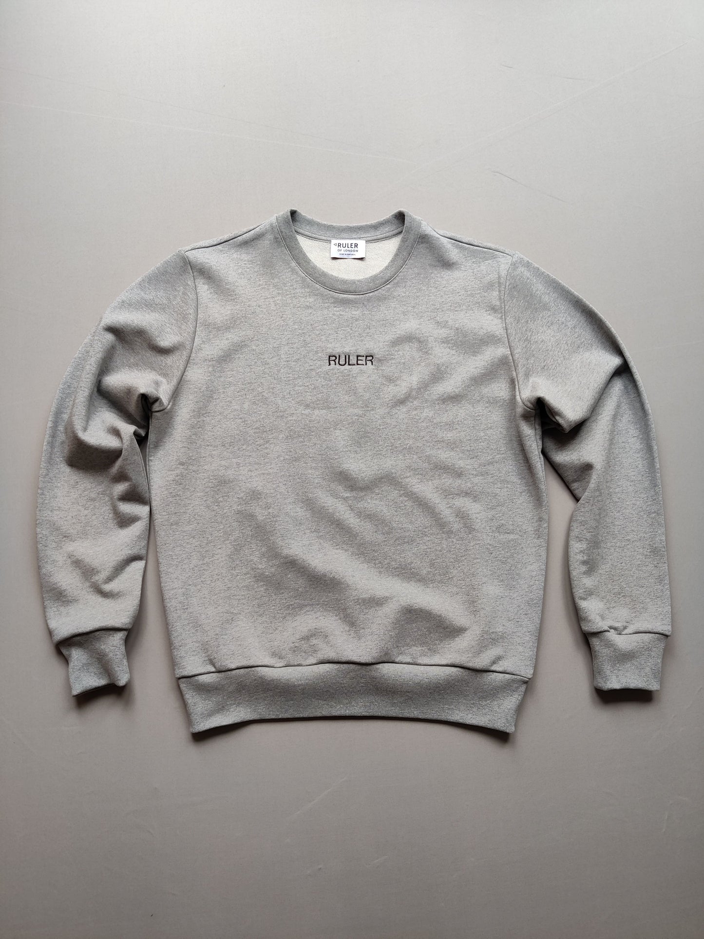 The Organic Sweatshirt with Ruler Embroidered Logo