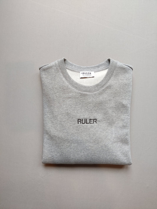 The Organic Sweatshirt with Ruler Embroidered Logo